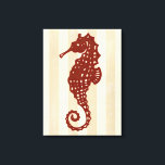 Seahorse Silhouette Canvas Print<br><div class="desc">Have you ever seen a seahorse up close? Well now you get this great piece of art with an orange seahorse to add to your sea animal collection. This piece of sea life art that will relax and calm your day. Get it on your Zazzle product today.</div>