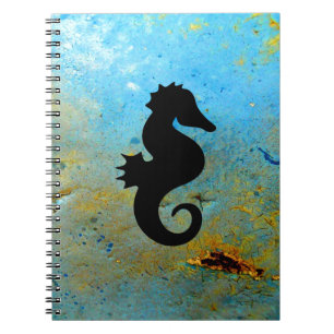 Seahorse Silhouette Spiral Notebook