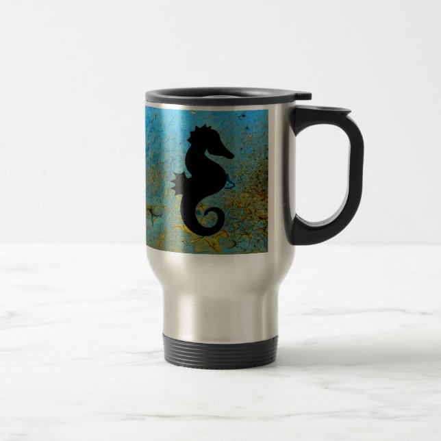 Seahorse Silhouette Travel Mug (Right)