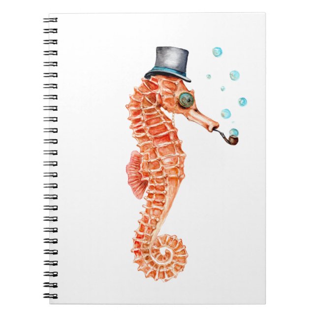 Seahorse Steampunk Notebook (Front)