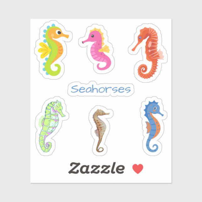 Seahorse Stickers (Sheet)