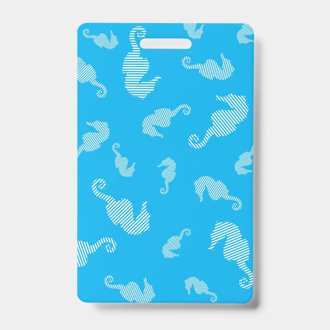 seahorse Teacher Hall Pass ID Badge (Front)