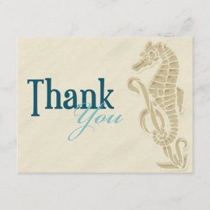 Seahorse Thank You Card