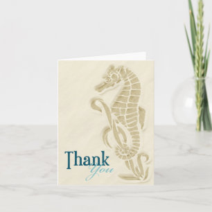 Seahorse Thank You Card