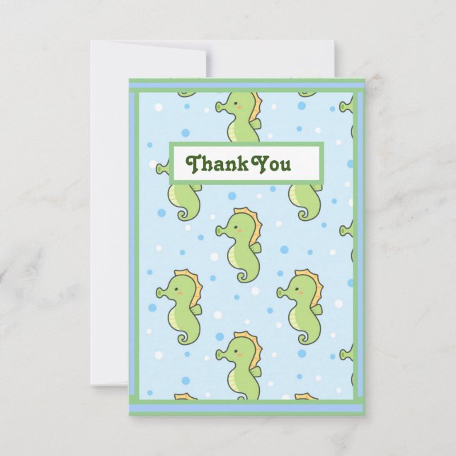 Seahorse Thank You Card (Front)