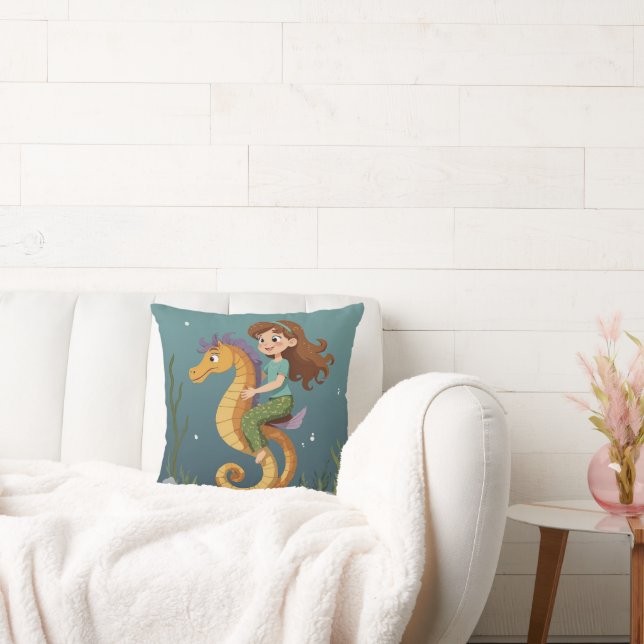 Seahorse throw pillow (Couch)