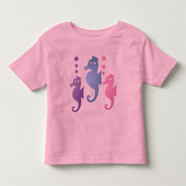Seahorse Toddler Pink T-shirt (Front)