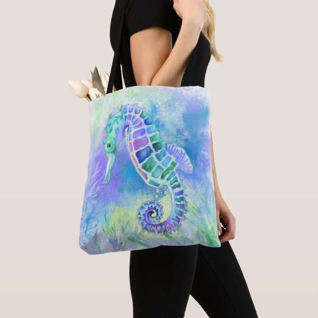 Seahorse Tote Bag (Close Up)