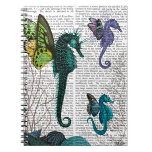 Seahorse Trio With Wings Notebook