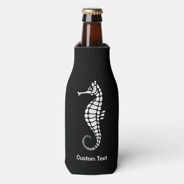 Seahorse White Bottle Cooler (Bottle Front)