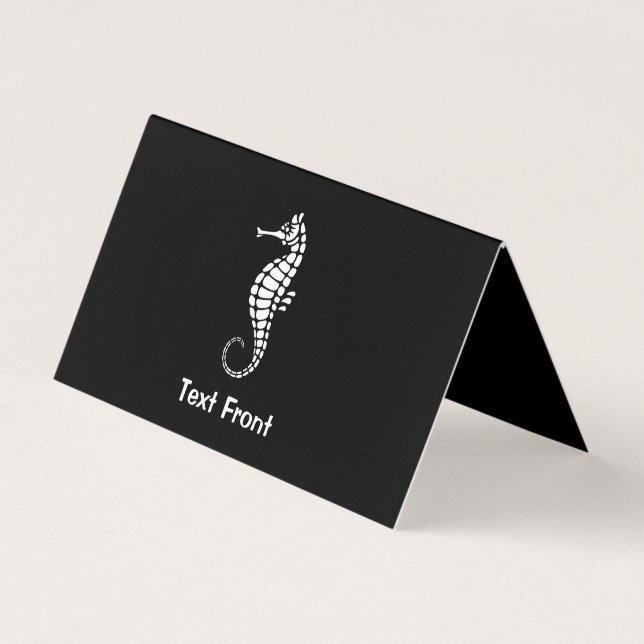Seahorse White Business Card (Front)