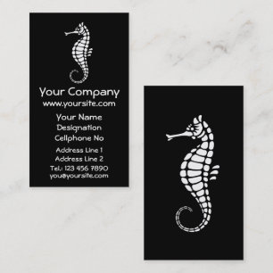 Seahorse White Business Card