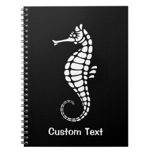 Seahorse White Notebook