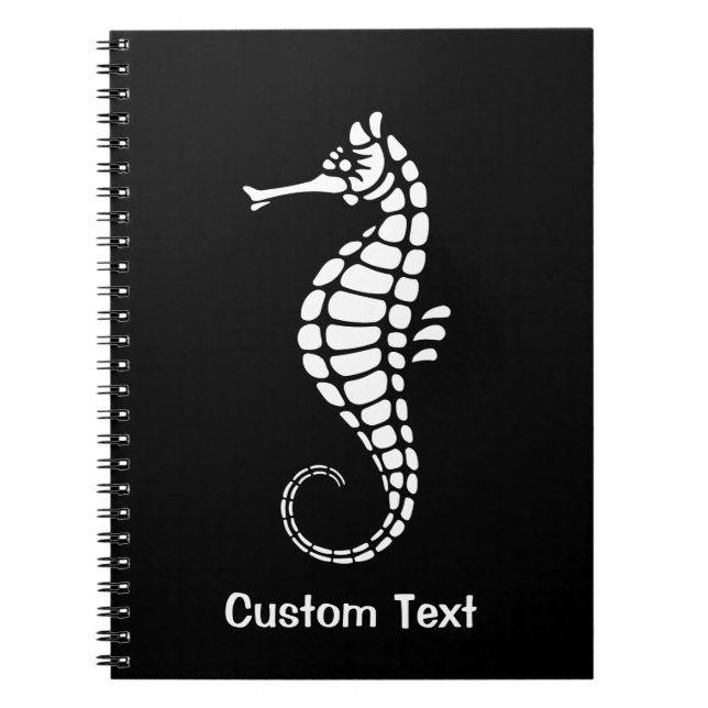 Seahorse White Notebook (Front)