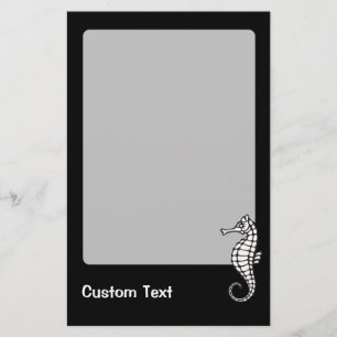 Seahorse White Stationery