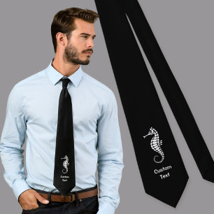 Seahorse White Tie