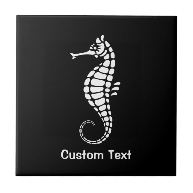 Seahorse White Tile (Front)