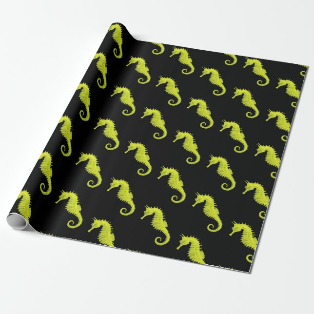 Seahorse Wrapping Paper (Unrolled)