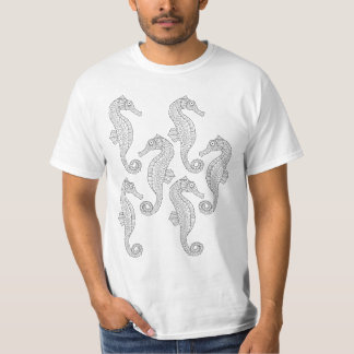 Seahorses Adult Colouring Shirt