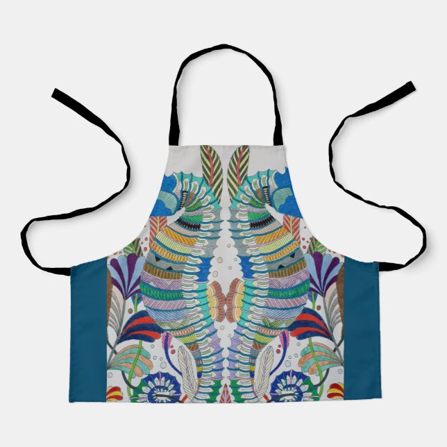 Seahorses All-Over Print Apron (Front)