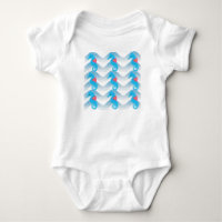 Seahorses And Blue Waves Pattern