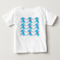 Seahorses And Blue Waves Pattern