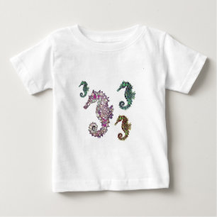 Seahorses Art by LeahG Baby T-Shirt
