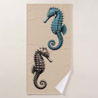 Seahorses bath towel set