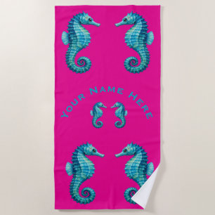 Seahorses Beach Towel