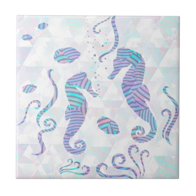 Seahorses - Ceramic Tile (Front)
