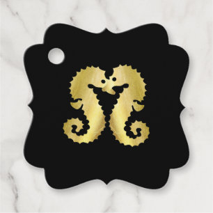 Seahorses Kissing Wedding Thank You Favour Tags