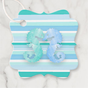 Seahorses Kissing Wedding Thank You Favour Tags