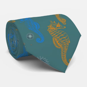 Seahorses Pattern Tie