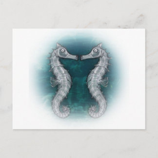 seahorses postcard