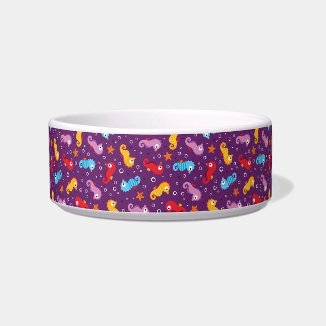 Seahorses Seamless Pattern Bowl (Front)