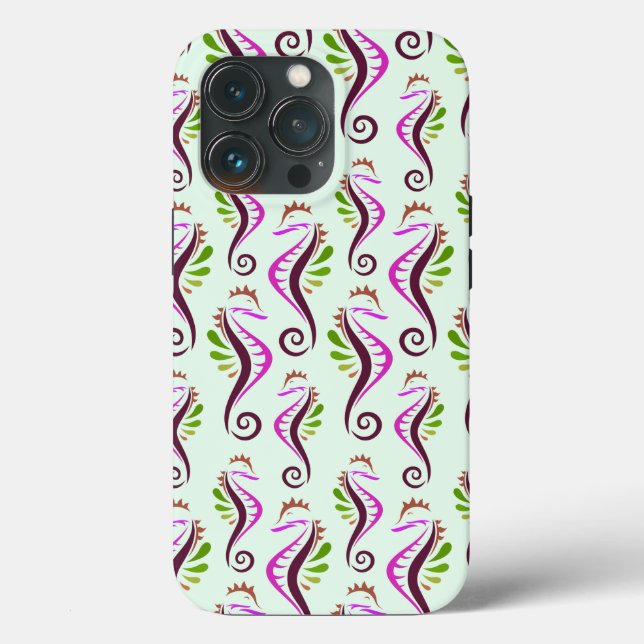 Seahorses Seamless Pattern  Case-Mate iPhone Case (Back)