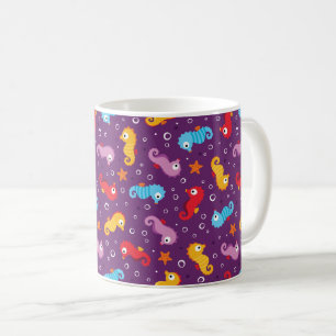 Seahorses Seamless Pattern Coffee Mug