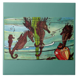 seahorses tile