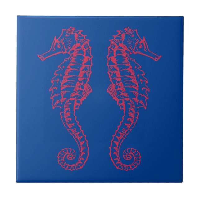 Seahorses Tile (Front)