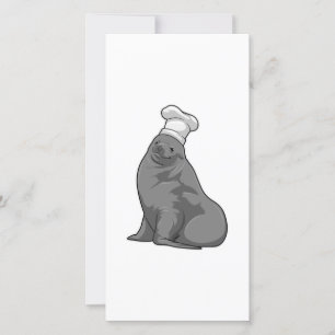 Seal as Cook with Chef hat