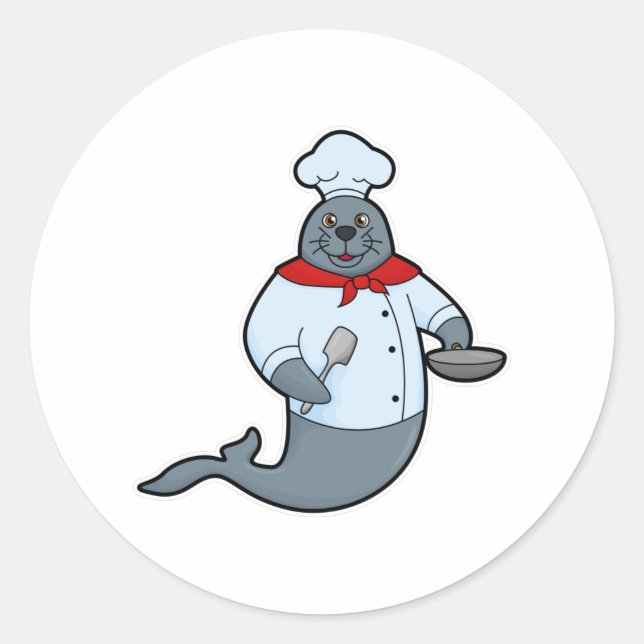 Seal as Cook with Pan & Spatula (Front)