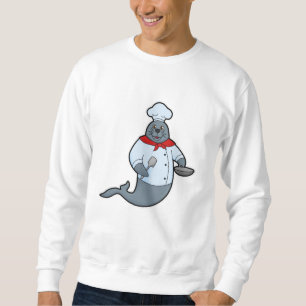 Seal as Cook with Pan & Spatula Sweatshirt