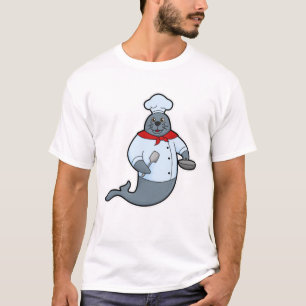 Seal as Cook with Pan & Spatula T-Shirt