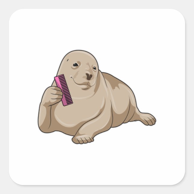 Seal as Hairdresser with Comb (Front)