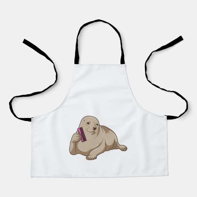 Seal as Hairdresser with Comb Apron (Front)