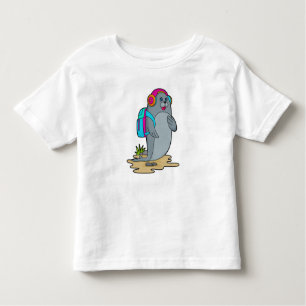 Seal as Hiker with Backpack Toddler T-Shirt