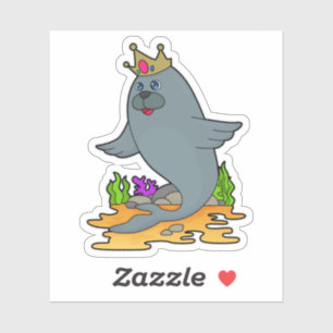 Seal as King with Crown