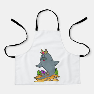 Seal as King with Crown Apron