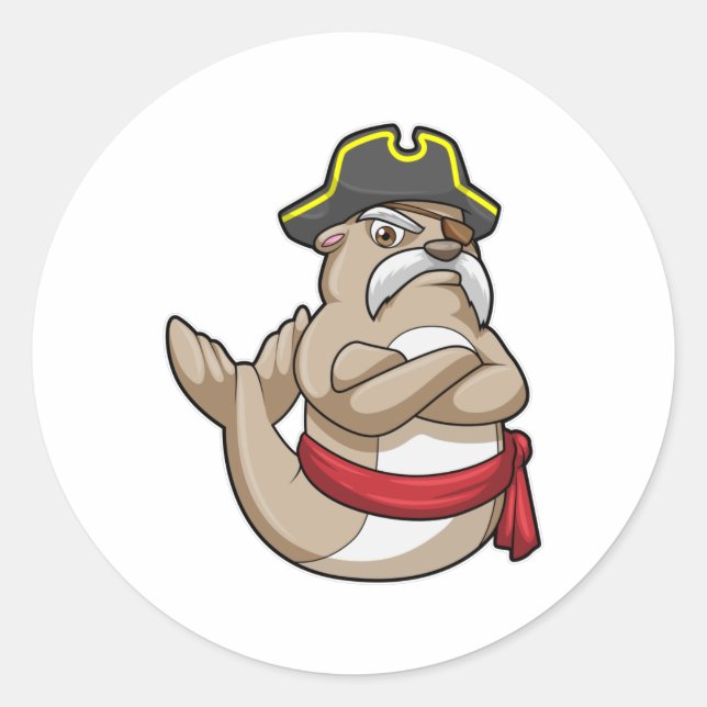 Seal as Pirate with Pirate hat (Front)