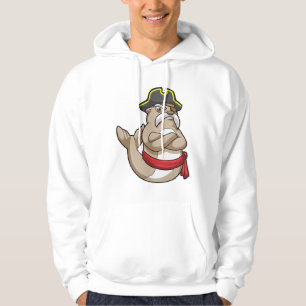 Seal as Pirate with Pirate hat Hoodie